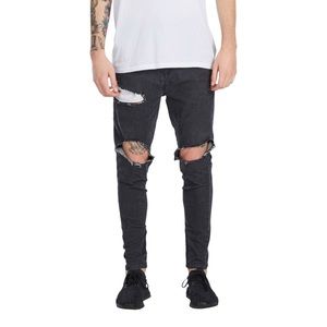 Zanerobe sharpshot denim jeans ripped distressed